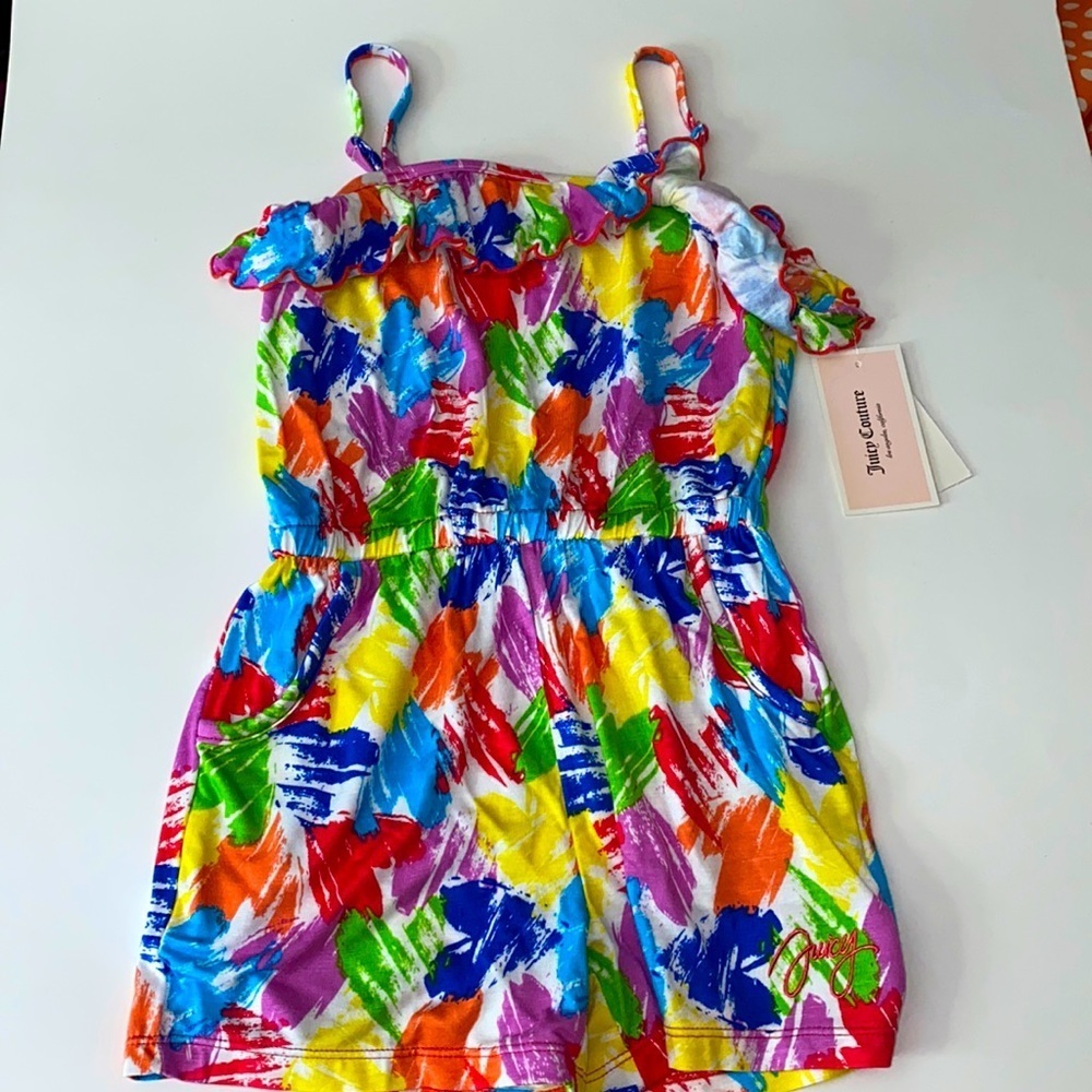 NWT juicy couture multicolored romper size: 4T